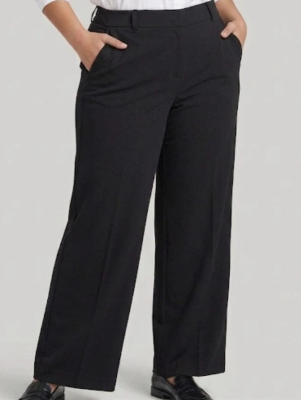 Worthington Women's Size 18W Black Modern Fit Trouser Leg Stretch Work Pants NWT